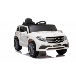 Mercedes Džip GL63 Licencirani dečiji automobil na akumulator sa kožnim sedištem i mekim gumama - Beli
