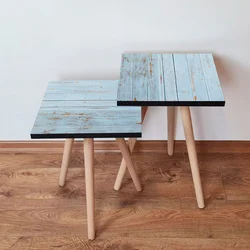 Hanah Home Set klub stočića 2Shp119, 2 komada, Svetloplavi