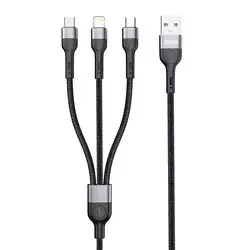 SUPERIOR USB data kabal SU-K106, 3in1, Lightning/Micro/Type C , 1m, Crni