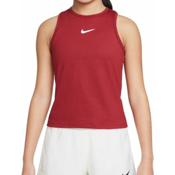 Majica kratkih rukava za djevojčice Nike Court Dri-Fit Victory Tank G - pomegranate/white