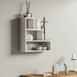 HANAH HOME Zidna polica Piramit White