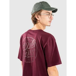 Santa Cruz Topo Dot T-Shirt dark cherry