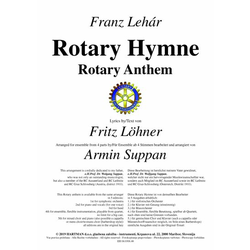 LEHAR: ROTARY HYMNE/ROTARY ANTHEM - ENSAMBLE