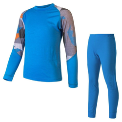 Senzor MERINO IMPRESS otroški set, moder (130)
