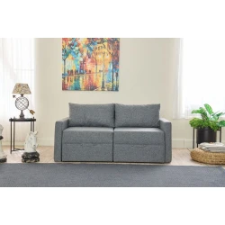 Atelier del Sofa Dvosed na razvlačenje Saros, 155x72x110cm, Sivi