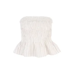 Vero Moda Petite Top VMGLOW temno siva / bela
