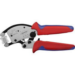 KNIPEX Samopodešavajuća klešta završne čaure sa rotirajućom glavom Twistor 16 za krimpovanje hromirana 200 mm 97 53 18 SB crvena