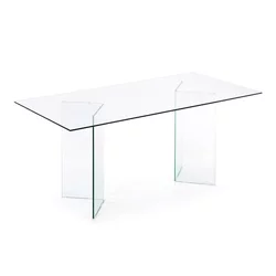 Steklena jedilna miza 90x180 cm Burano – Kave Home