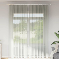 Voile zavjese s petljama 2 kom svijetlosive 140x260 cm