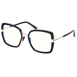 Tom Ford Ženski okvir za dioptrijske naočare Blue Block 0FT5985-B 155, Crni