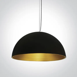 VISILICA CRNA MESING E27 230V BRASS REFLEKTOR
