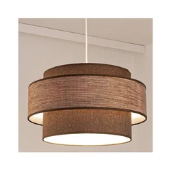 Luster na sajli GRACE 1xE27/60W/230V prečnik 40 cm braon/bež