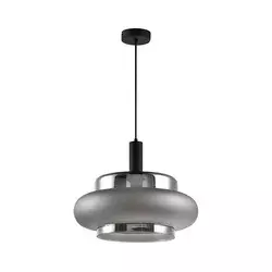 Luster na sajli BRIZI 1xE27/40W/230V siva/zadimljena