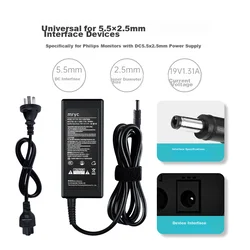 Mryc Adapter za napajanje monitora Philips AOC, 19V, 1.31A