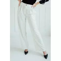Obuca Trend Ženske pantalone Capri, Ravan kroj, Bele