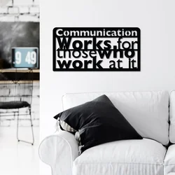 Wallity Zidna dekoracija Communication, 58 x 30 cm, Crna