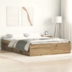 vidaXL Posteljni okvir brez vzmetnice artisian hrast 120x190 cm