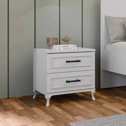 Hanah Home Noćni stočić Kmd-1002-Dd-1, 51x53x40 cm, Beli