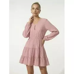 Sinsay - Mini babydoll haljina od strukturiranog materijala - roze