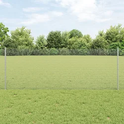 Zavarena žičana ograda s postom 50 x 0,8 m Srebrna Mreža