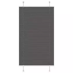Plisirana roleta crna 75x100 cm širina tkanine 74,4 cm