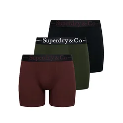 Superdry & Co Boksarice temno zelena/burgund/črna