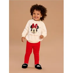 Sinsay - Komplet gornjeg dela trenerke i pantalona Minnie Mouse - krem