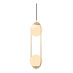Viseča svetilka v zlati barvi s steklenim senčilom o 20 cm Arch – Squid Lighting