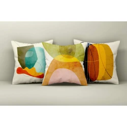 Aberto Design Set dekorativnih jastučnica Asr_plw25-38, 43x43 cm, 3 komada, Šarena