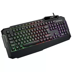 Tastatura gejmerska multimedijalna sa RGB pozadinskim osvetljenjem crna,USA slova