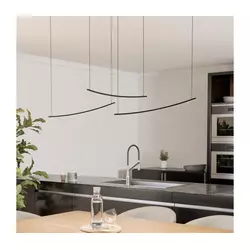 Eglo 902166 -LED prigušiva luster na sajli VILLEGGI LED/22W/230V 2700/4000/6500K crna