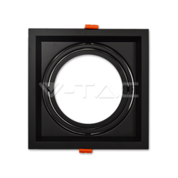 V-TAC Kutija na 1 žarulja AR111 / GX53, kvadratna, crna boja