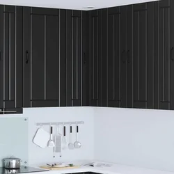 Zidni kutni ormar LUCCA Crna 57 x 57 x 100 cm Konstruirano drvo