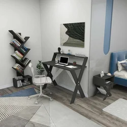 Hanah Home set nameštaja za radnu sobu X, antracit