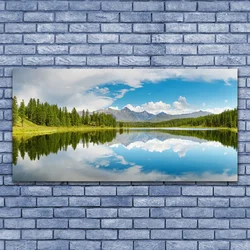 tulup.si Slika na platnu Forest lake gore landscape 125x50 cm