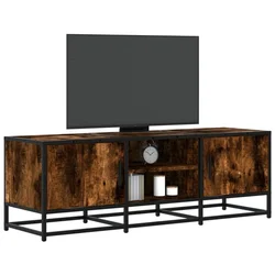 TV ormarić dimljeni hrast 120x35x41cm konstruirano drvo i metal
