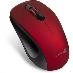 CONNECT IT CMO-2230-RD - Bežični tihi miš MUTE 1200 DPI 1xAA crna/crvena