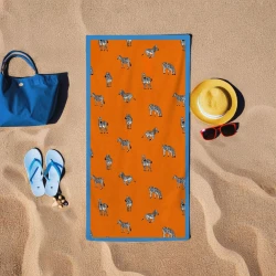 Lessentiel Maison Peškir za plažu Zebra, 150x150 cm, Narandžasti