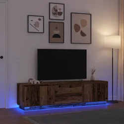 TV ormarići s LED svjetlima 2 kom boja drva 193,5x41x50 cm