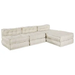 Modularna sofa 4 pcs Krem Tkanina
