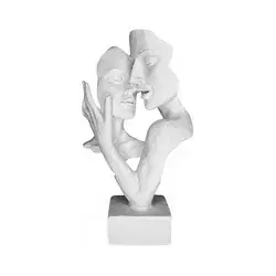 Stona dekoracija 29x9x17 cm, izrađena od smole, bela