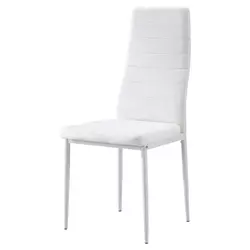 STOLICA bela metal, tekstil