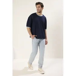 Trendyol Muška majica Tmnss25Ts00078, Tamnoplava