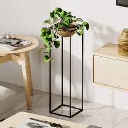 Aberto Design Dekorativna saksija GED-020-A, 28x80x28 cm, O 26 cm ,, Crno-zlatna
