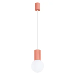 Sollux SL.1754 - Luster na sajli HALO 1xG9/8W/230V, prečnik 12 cm, ružičasta
