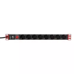 Techly I-CASE STRIP-61UDIT 19 1U Podaljšek X8 - Schuko vtičnice