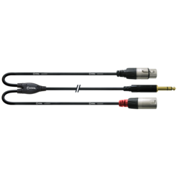 Cordial CFY 3 VFM Y-Audio Cable XLR m/f 3m Rean