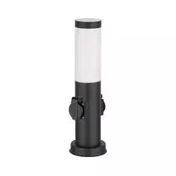 Brilagi - Spoljašnja lampa sa 2 SCHUKO utičnice NOVA 1xE27/15W/230V 40 cm IP44 crna