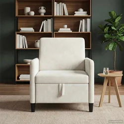 Sofa s pohranom Krem 72 x 78 x 87 cm Poliester