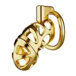 SuperLove Savage Chastity Cage Set Gold